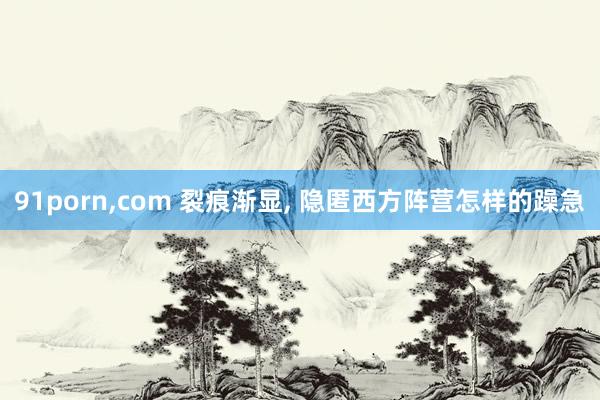 91porn，com 裂痕渐显， 隐匿西方阵营怎样的躁急