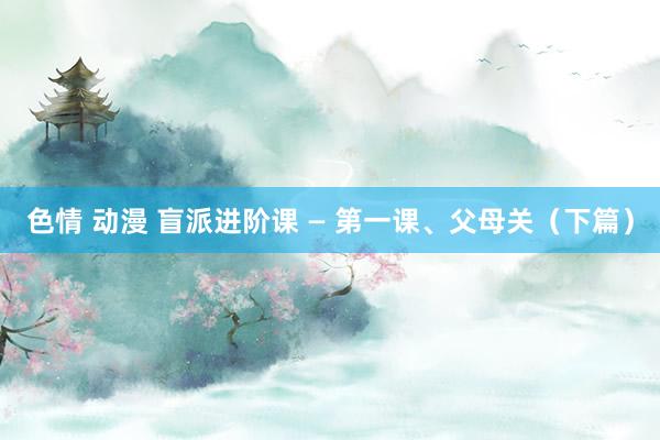 色情 动漫 盲派进阶课 — 第一课、父母关（下篇）